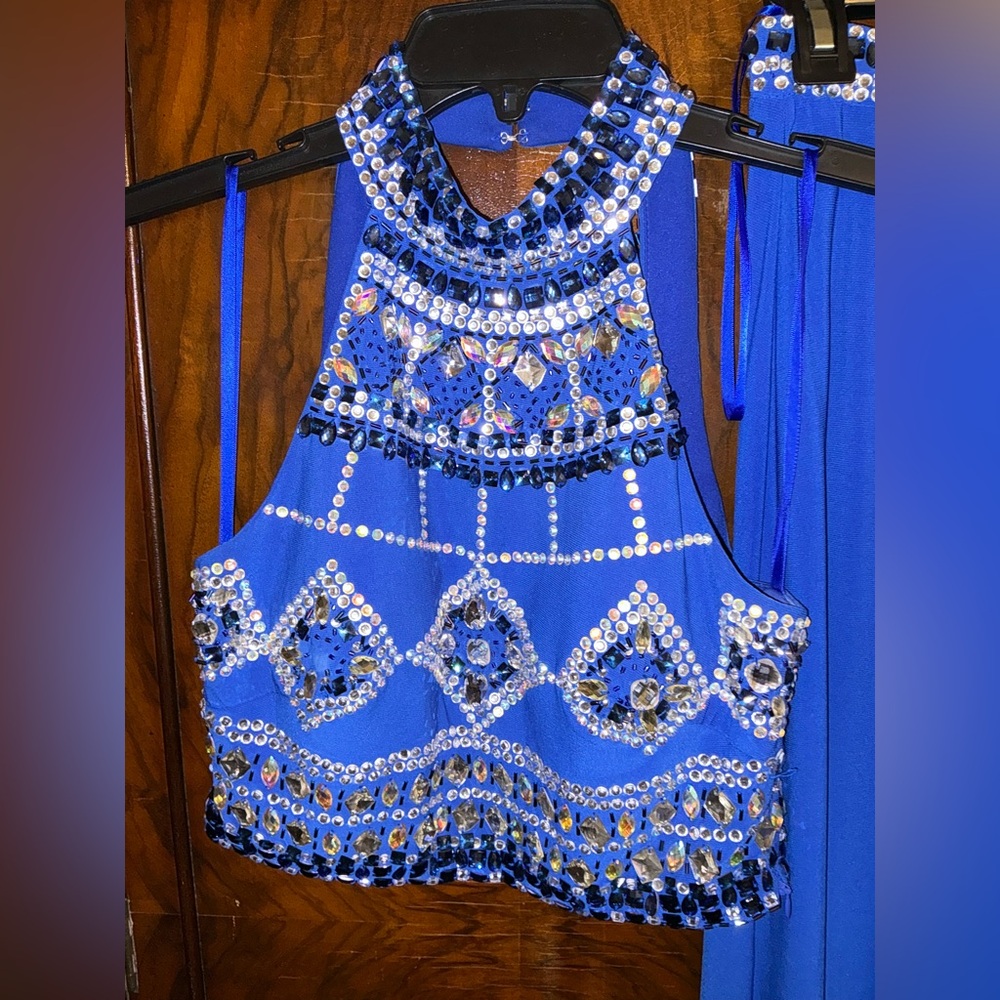 Chicas 2 pc Prom Maxi Skirt & Halter Top Size S - Picture 5 of 16